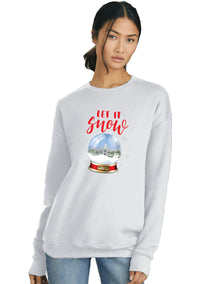 Load image into Gallery viewer, Padgett Thomas Barracks Snow Globe Unisex Drop Shoulder Sweatshirt-WhiteThe Citadel, Padgett Thomas Barracks Snow Globe Design, Unisex Drop Shoulder Sweatshirt - Heather
