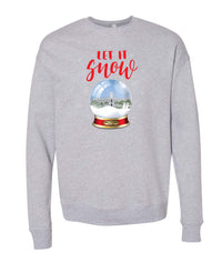 Load image into Gallery viewer, Padgett Thomas Barracks Snow Globe Unisex Drop Shoulder Sweatshirt-WhiteThe Citadel, Padgett Thomas Barracks Snow Globe Design, Unisex Drop Shoulder Sweatshirt-Heather
