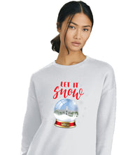 Load image into Gallery viewer, Padgett Thomas Barracks Snow Globe Unisex Drop Shoulder Sweatshirt-WhiteThe Citadel, Padgett Thomas Barracks Snow Globe Design, Unisex Drop Shoulder Sweatshirt-White
