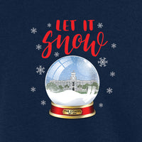 Load image into Gallery viewer, The Citadel, Padgett Thomas Barracks Snow Globe Design, Unisex Drop Shoulder Sweatshirt-Navy
