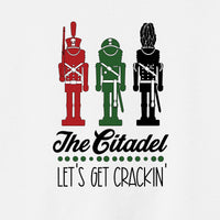 Load image into Gallery viewer, The Citadel, Cadet Soldiers, Let&#39;s Get Crackin&#39; Design, Unisex Drop Shoulder Holiday Sweatshirt
