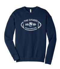 Load image into Gallery viewer, The Citadel Bulldog Proud Brother Unisex Sponge Fleece Drop Shoulder Sweatshirt-Navy
