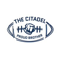 Load image into Gallery viewer, The Citadel Bulldog Proud Brother Unisex Sponge Fleece Drop Shoulder Sweatshirt-White
