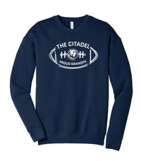Load image into Gallery viewer, The Citadel Bulldog Proud Grandpa Unisex Sponge Fleece Drop Shoulder Sweatshirt-Navy
