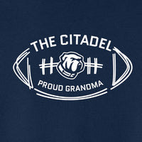 Load image into Gallery viewer, The Citadel Bulldog Proud Grandma Unisex Sponge Fleece Drop Shoulder Sweatshirt-Navy
