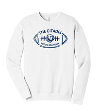 Load image into Gallery viewer, The Citadel Bulldog Proud Grandma Unisex Sponge Fleece Drop Shoulder Sweatshirt-White
