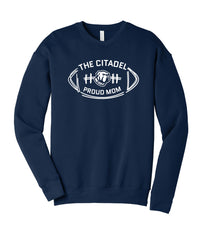 Load image into Gallery viewer, The Citadel Bulldog Proud Mom Unisex Sponge Fleece Drop Shoulder Sweatshirt-Navy

