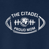 Load image into Gallery viewer, The Citadel Bulldog Proud Mom Unisex Sponge Fleece Drop Shoulder Sweatshirt-Navy
