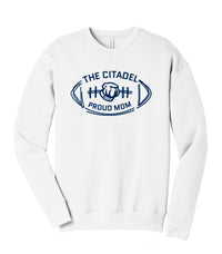 Load image into Gallery viewer, The Citadel Bulldog Proud Mom Unisex Sponge Fleece Drop Shoulder Sweatshirt-White
