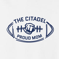 Load image into Gallery viewer, The Citadel Bulldog Proud Mom Unisex Sponge Fleece Drop Shoulder Sweatshirt-White
