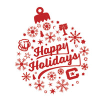 Load image into Gallery viewer, The Citadel Happy Holidays Unisex Drop Shoulder Sweatshirt-White
