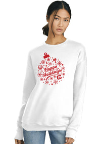 Load image into Gallery viewer, The Citadel Happy Holidays Unisex Drop Shoulder Sweatshirt-White
