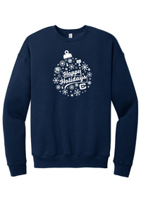 Load image into Gallery viewer, The Citadel Happy Holidays Unisex Drop Shoulder Sweatshirt-Navy
