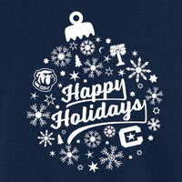 Load image into Gallery viewer, The Citadel Happy Holidays Unisex Drop Shoulder Sweatshirt-Navy

