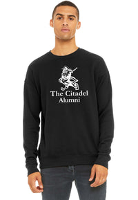 Load image into Gallery viewer, The Citadel Marching Bulldog Alumni Unisex Sponge Fleece Drop Shoulder Sweatshirt-Black
