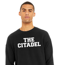 Load image into Gallery viewer, The Citadel Unisex Sponge Fleece Drop Shoulder Sweatshirt-Black

