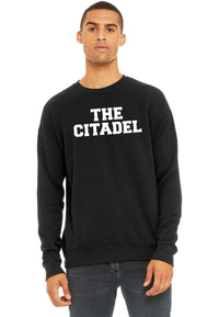 Load image into Gallery viewer, The Citadel Unisex Sponge Fleece Drop Shoulder Sweatshirt-Black
