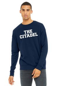 Load image into Gallery viewer, The Citadel Unisex Sponge Fleece Drop Shoulder Sweatshirt-Navy
