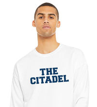 Load image into Gallery viewer, The Citadel Unisex Sponge Fleece Drop Shoulder Sweatshirt-White
