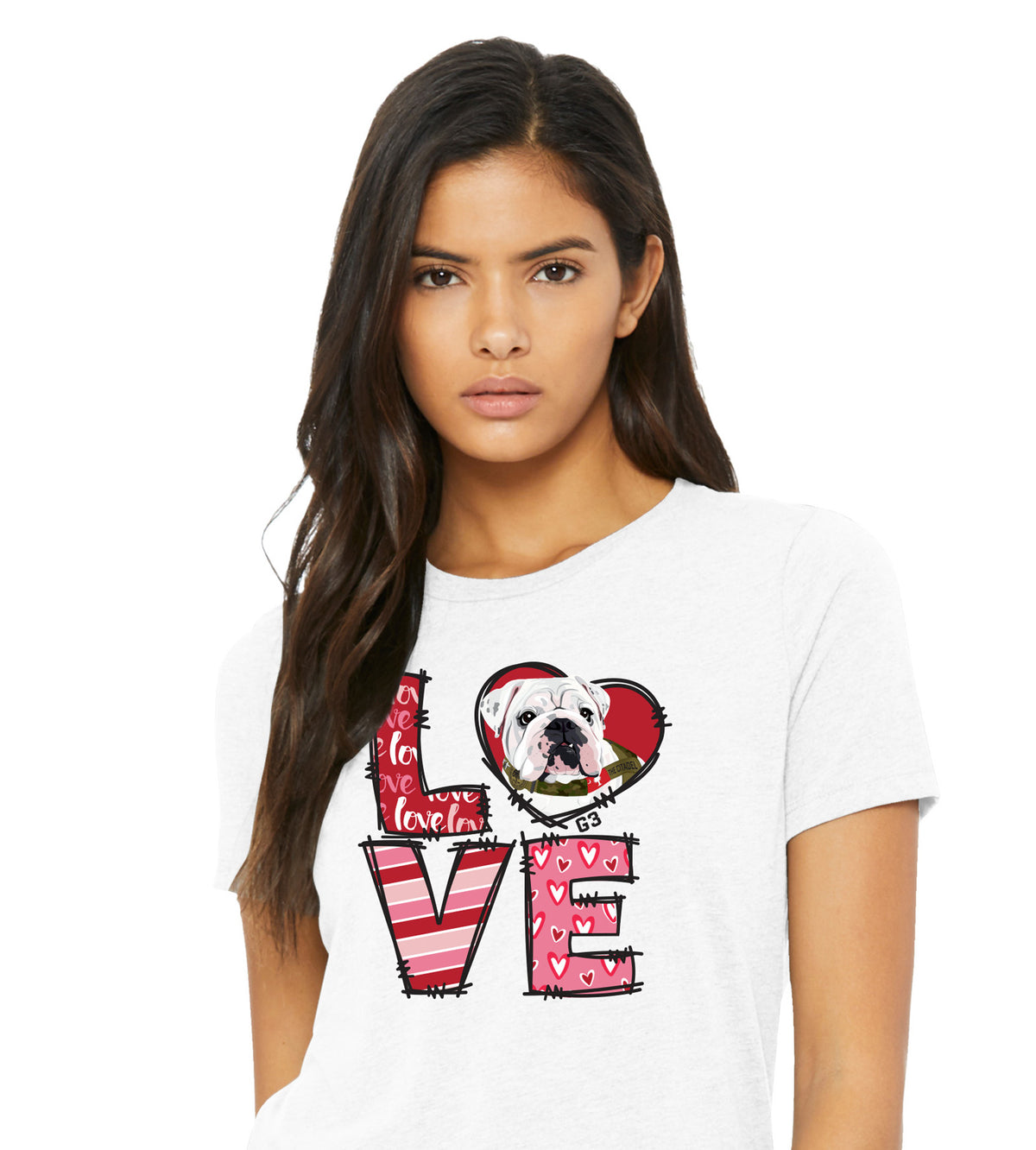 LOVE G3 Women’s Relaxed Triblend Tee-White