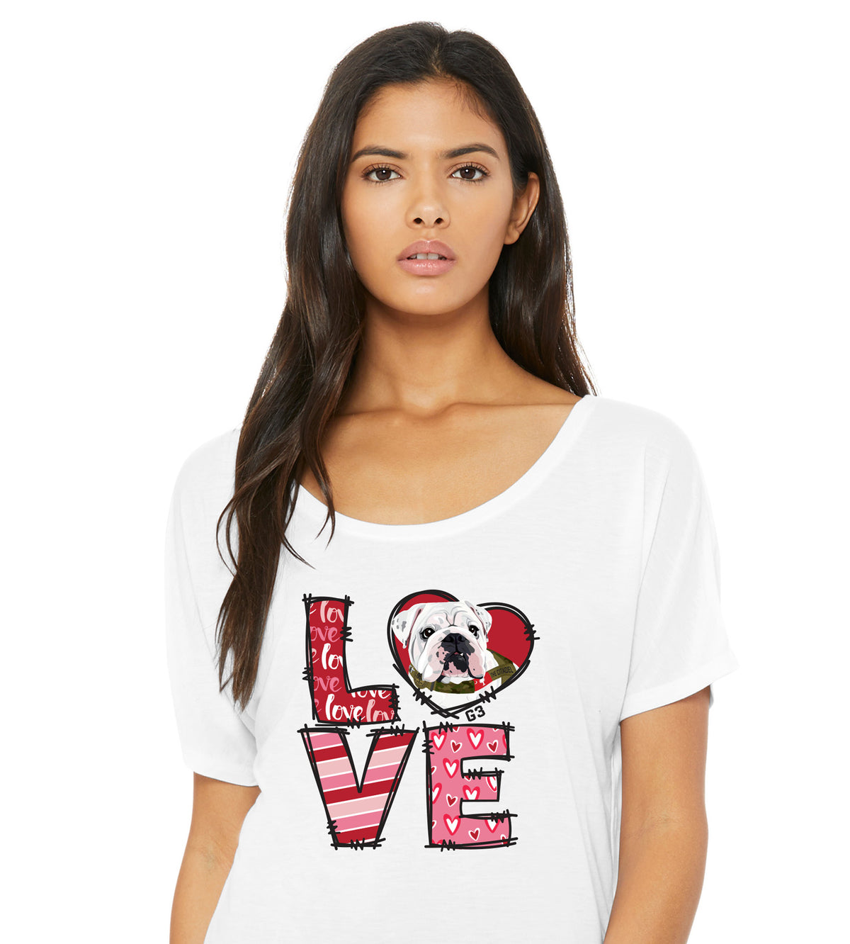 LOVE G3 Women’s Slouchy Tee-White