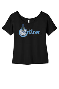 Load image into Gallery viewer, The Citadel Spike Women’s Slouchy Tee-Black
