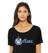 Load image into Gallery viewer, The Citadel Spike Women’s Slouchy Tee-Black
