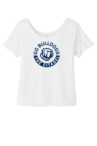 Load image into Gallery viewer, Go Bulldog! Women’s Slouchy Tee-White
