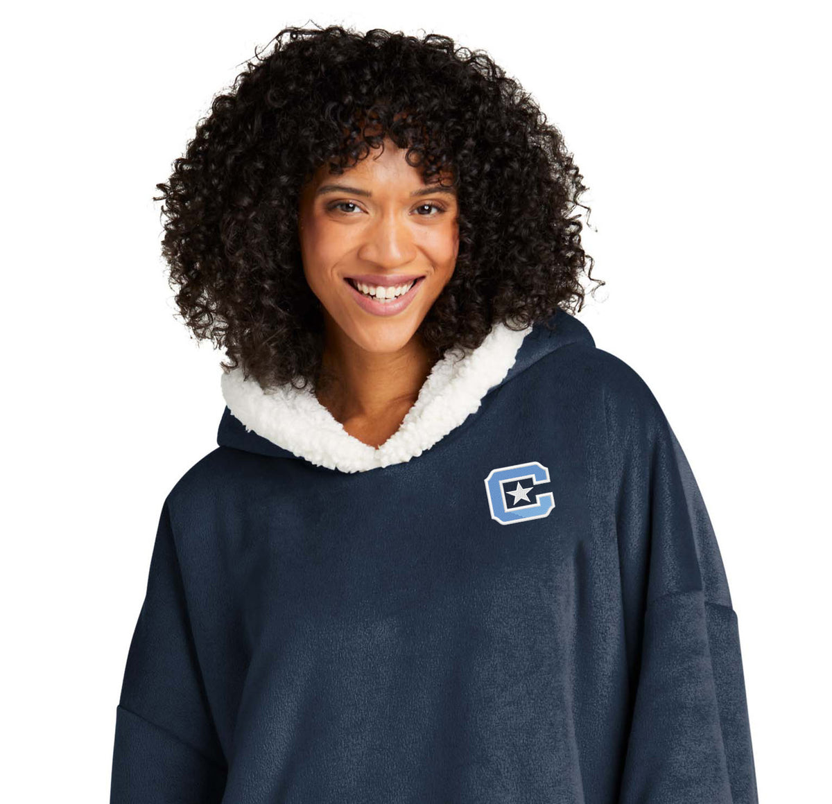 The Citadel C Mountain Lodge Wearable Blanket-Navy Eclipse