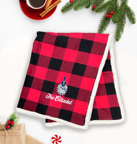 Load image into Gallery viewer, The Citadel, Spike logo, Flannel Sherpa Blanket
