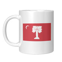 Load image into Gallery viewer, Big Red Palmetto White Mug- 11oz
