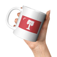 Load image into Gallery viewer, Big Red Palmetto White Mug- 11oz
