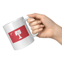 Load image into Gallery viewer, Big Red Palmetto White Mug- 11oz
