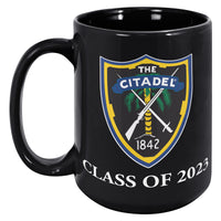Load image into Gallery viewer, Class Of 2023 Shield Black Mug - 15oz
