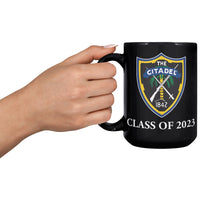 Load image into Gallery viewer, Class Of 2023 Shield Black Mug - 15oz
