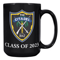 Load image into Gallery viewer, Class Of 2023 Shield Black Mug - 15oz
