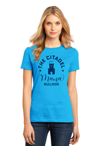 Load image into Gallery viewer, Mama Bulldog Barracks Women’s Perfect Weight ® Tee- Bright Turquoise
