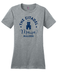 Load image into Gallery viewer, Mama Bulldog Barracks Women’s Perfect Weight ® Tee- Heathered Steel
