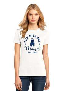 Load image into Gallery viewer, Mama Bulldog Barracks Women’s Perfect Weight ® Tee- White
