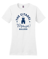 Load image into Gallery viewer, Mama Bulldog Barracks Women’s Perfect Weight ® Tee- White
