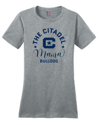 Load image into Gallery viewer, Mama Bulldog C Women’s Perfect Weight ® Tee- Heathered Steel
