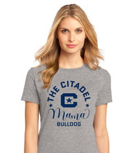 Load image into Gallery viewer, Mama Bulldog C Women’s Perfect Weight ® Tee- Heathered Steel
