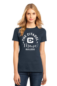 Load image into Gallery viewer, Mama Bulldog C Women’s Perfect Weight ® Tee- New Navy
