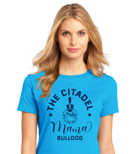 Load image into Gallery viewer, Mama Bulldog Spike Women’s Perfect Weight ® Tee-Bright Turquoise
