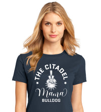 Load image into Gallery viewer, Mama Bulldog Spike Women’s Perfect Weight ® Tee-Navy
