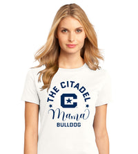 Load image into Gallery viewer, Mama Bulldog C Women’s Perfect Weight ® Tee- White
