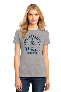 Load image into Gallery viewer, Mama Bulldog Spike Women’s Perfect Weight ® Tee- Heathered Steel
