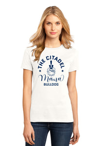 Load image into Gallery viewer, Mama Bulldog Spike Women’s Perfect Weight ® Tee- White
