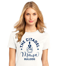 Load image into Gallery viewer, Mama Bulldog Spike Women’s Perfect Weight ® Tee- White
