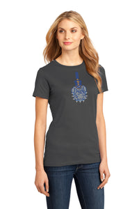 Load image into Gallery viewer, Spike Rhinestones Women’s Perfect Weight ® Tee-Charcoal
